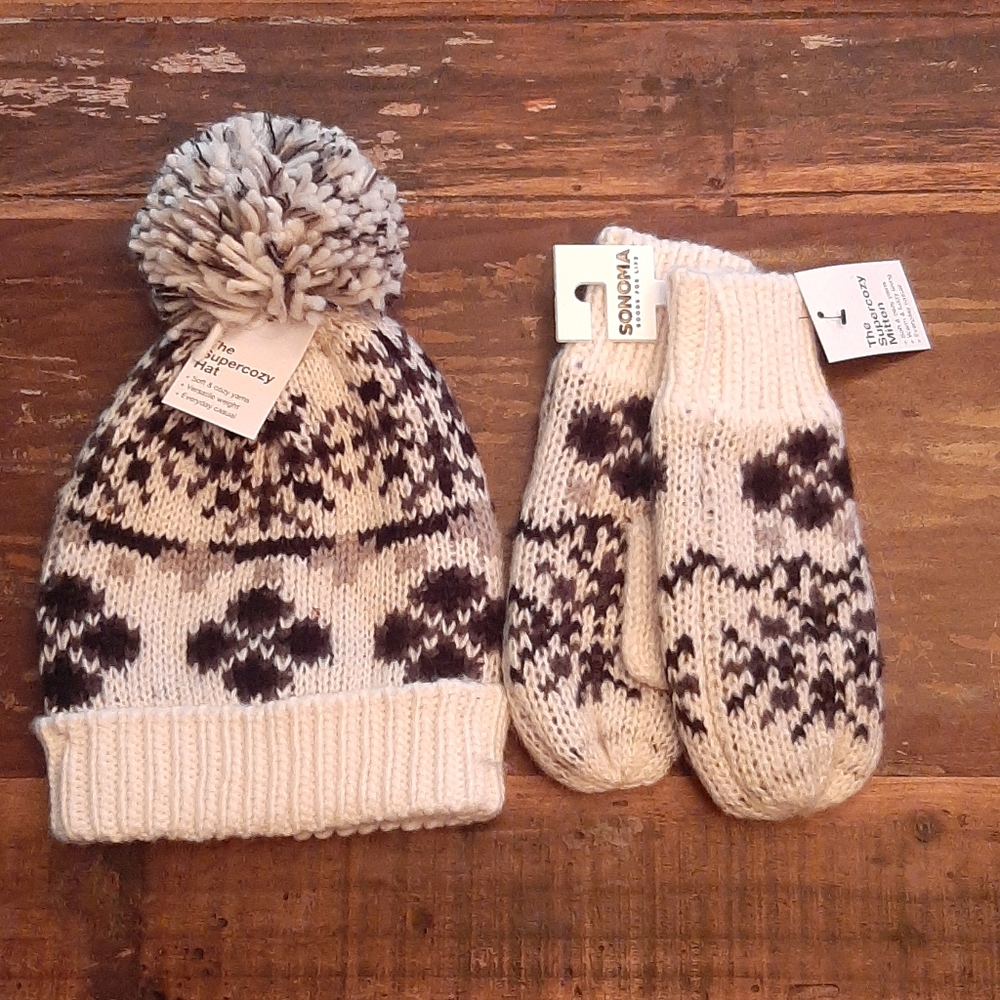 Beautiful Sonoma Hat & Glove Set